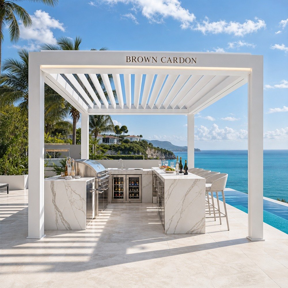BROWN CARDON aluminum pergola