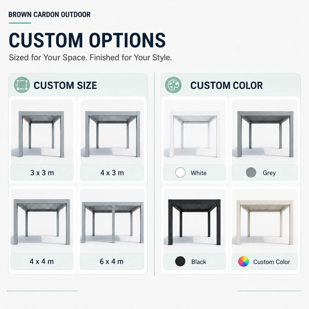 BC-180 aluminium pergola, product image 6