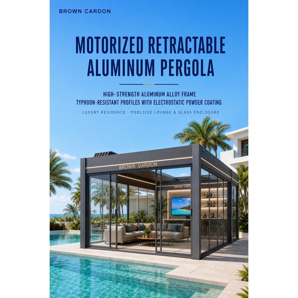 BROWN CARDON Aluminium-Pergola mit Lamellen