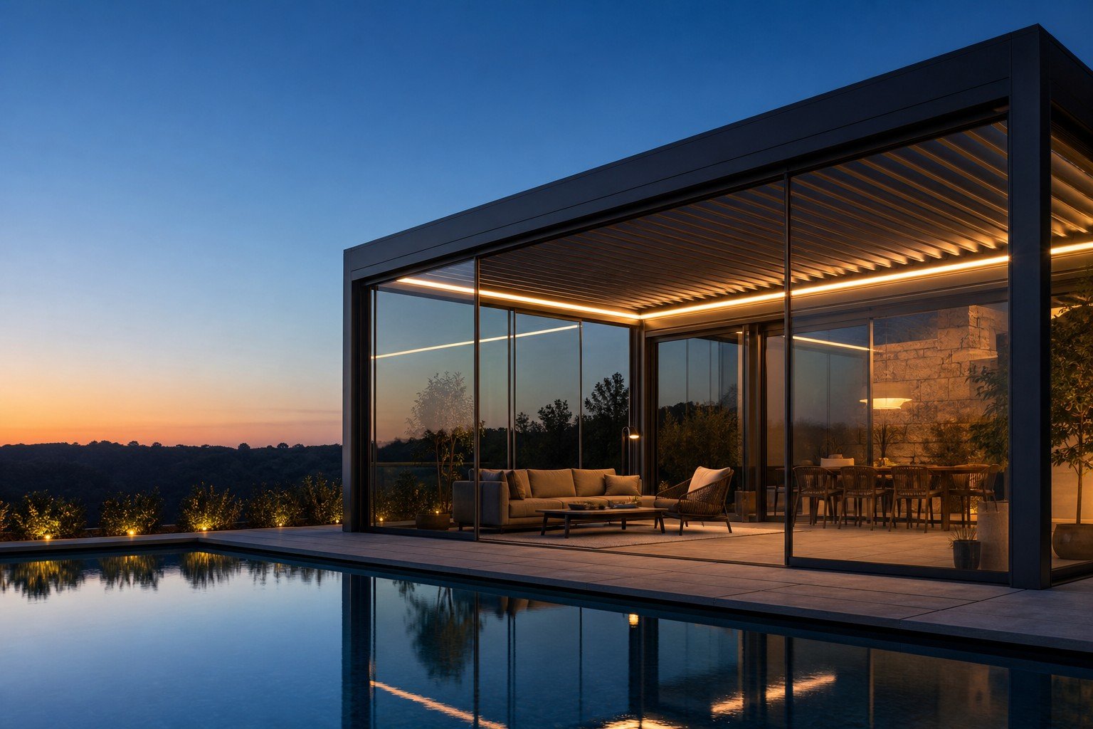BROWN CARDON aluminum pergola